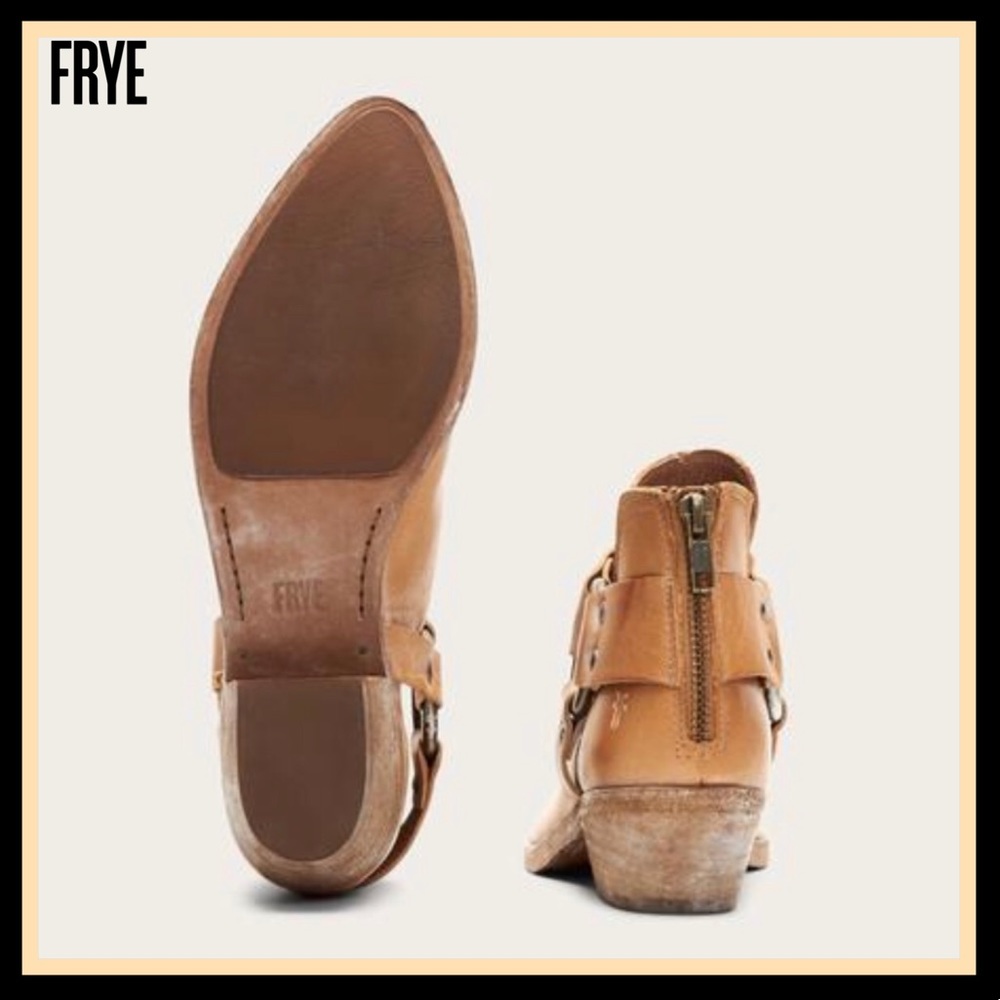 Frye Women’s Ray Harness Back Zip Bootie Tan - Picture 15 of 16